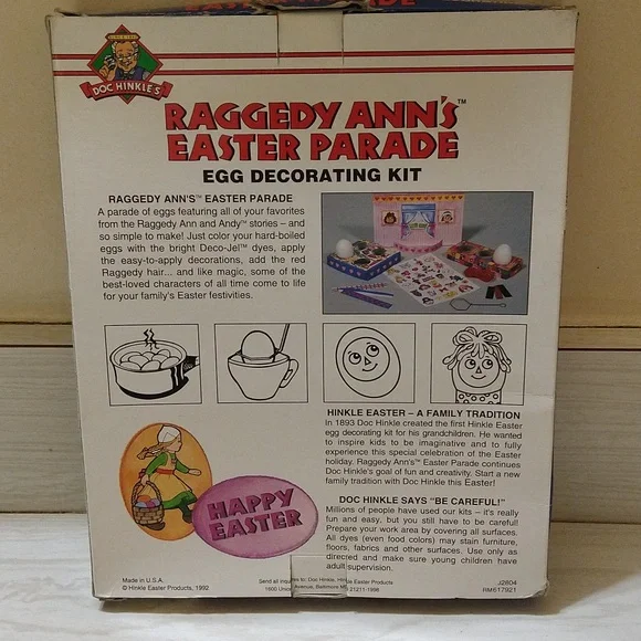 Vintage 1992 Raggedy Ann's Easter Parade Egg Decorating Kit - Picture 2 of 2